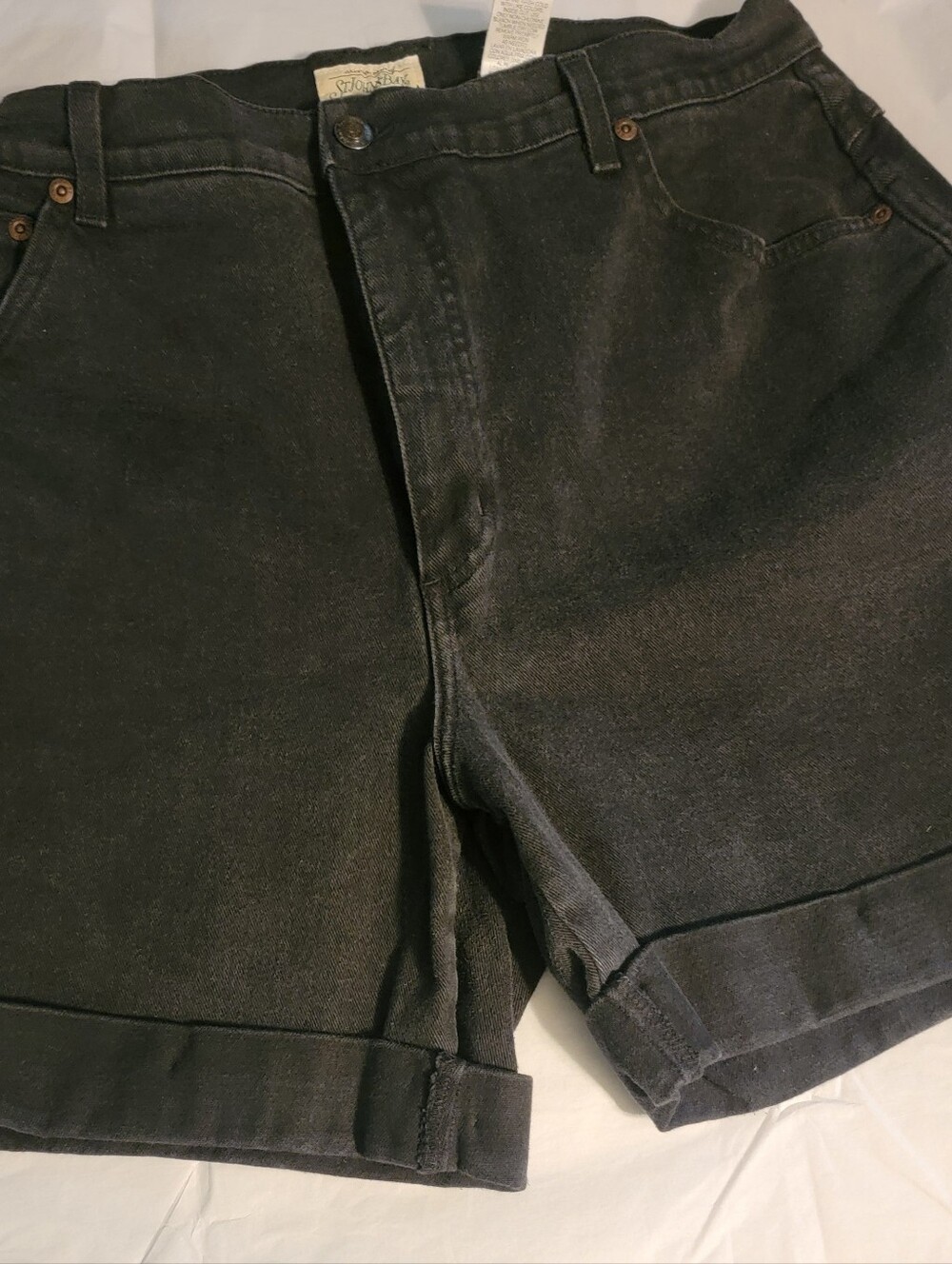 Women's Black Denim Shorts